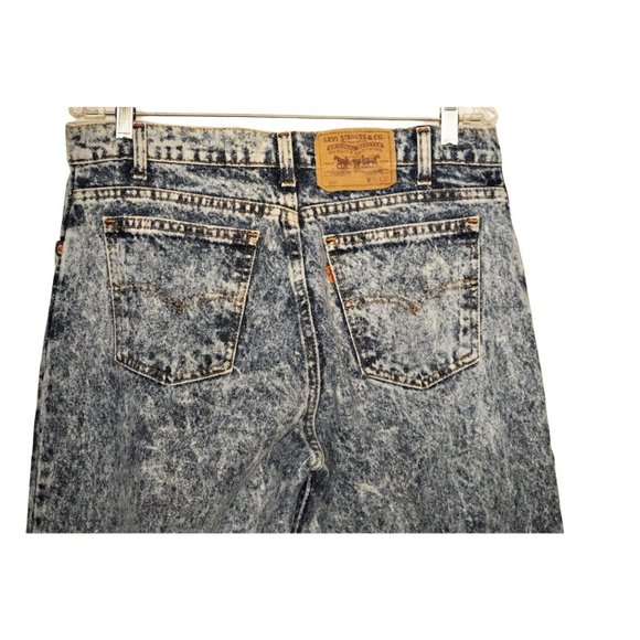 Vintage Levis 550 Acid Washed Jeans Tag 35 x 30 Actual 34 x 30 Mens Orange Tab - Picture 5 of 15